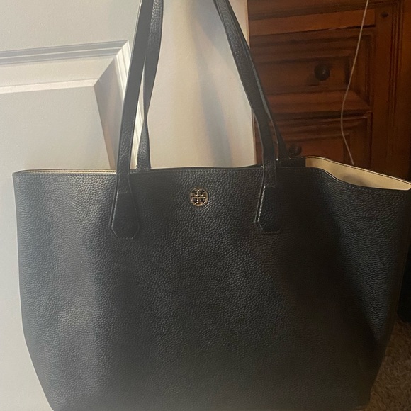 Tory Burch Perry tote soft black leather - Picture 2 of 3
